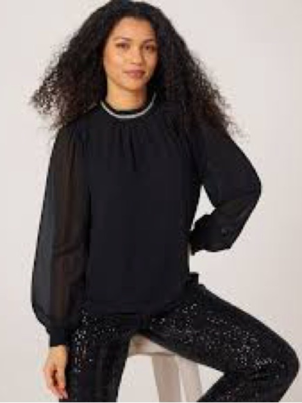 Luxury Italian Silk Lined Tunic with Metallic Accents